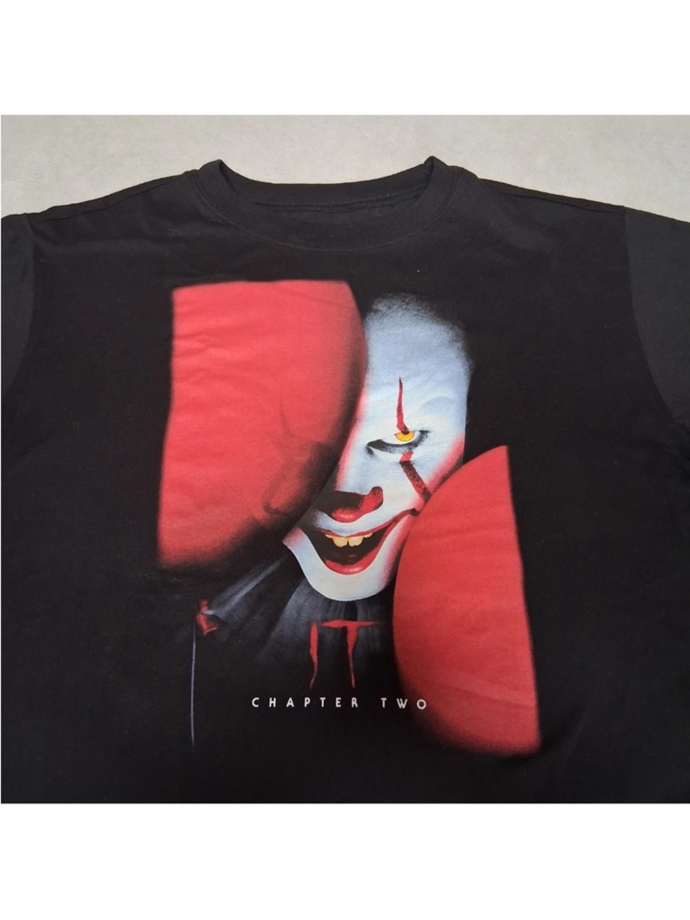 IT Chapter Two Black Graphic Tee with Red Accents Men’s size Large. New